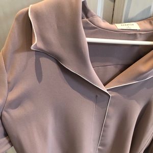 Aritzia loose fitting silky blouse